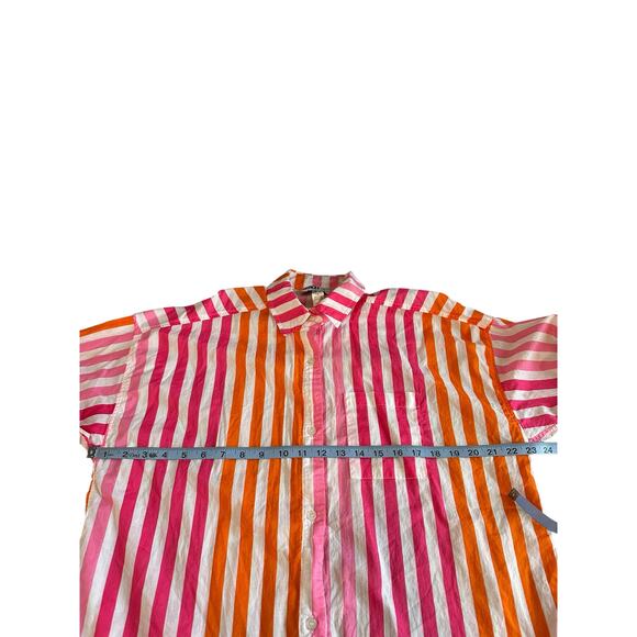 Beach Riot Pink Orange Striped Alex Beach Vacation Swim Cover Up Small Medium - Picture 10 of 11